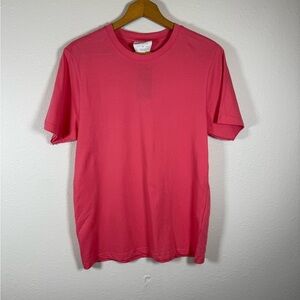 Southern Spirit Flamingo Pink Solid Blank Short Sleeve Crew T-Shirt Womens S